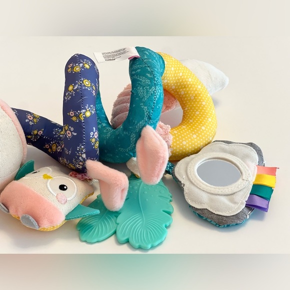 Infantino Pink Fox Go Gaga Spiral Car Seat Activity Toy, BPA Free , 0+ Months - Picture 4 of 11